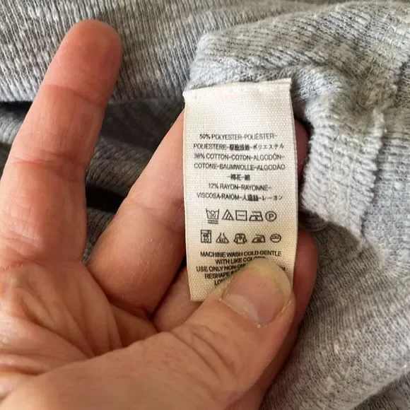 Free People Get Together Gray Long Sleeve Shirt Size Medium - Picture 7 of 7